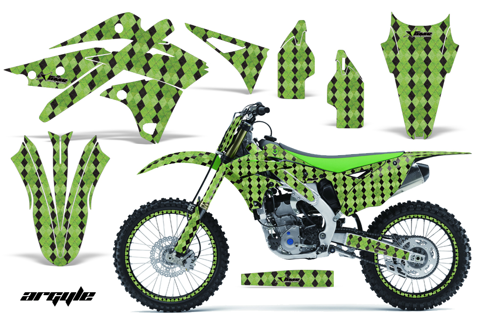 Kawasaki KX250F 2013 Graphics Kit Decal Argyle G NPs